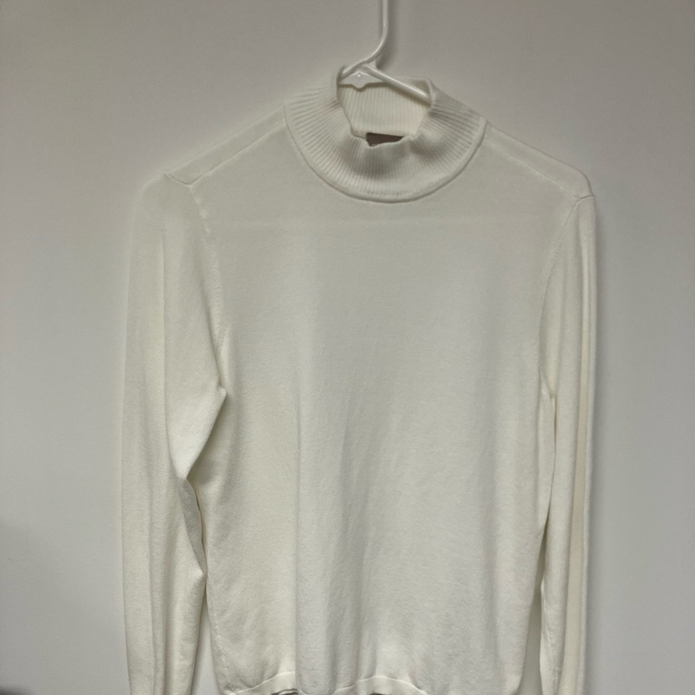 Chico's Cream Turtleneck Sweater